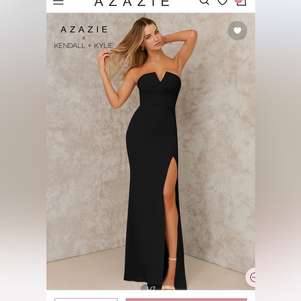 NEVER WORN show stopped black dress by Azazie